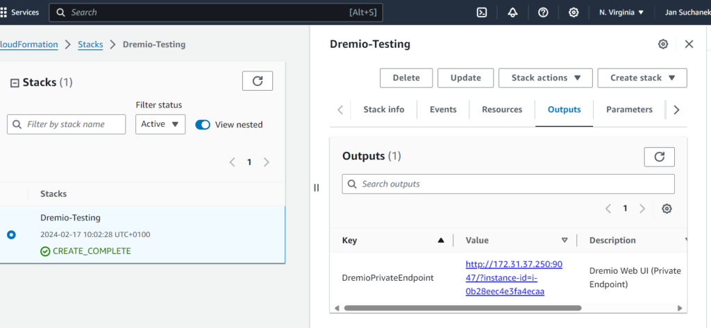 Dremio AWS Installation 15